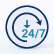 24/7 response coverage icon