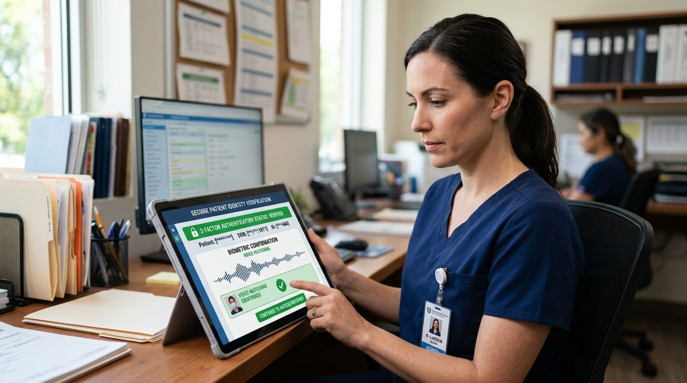 Patient identity verification workflow for secure clinic automation