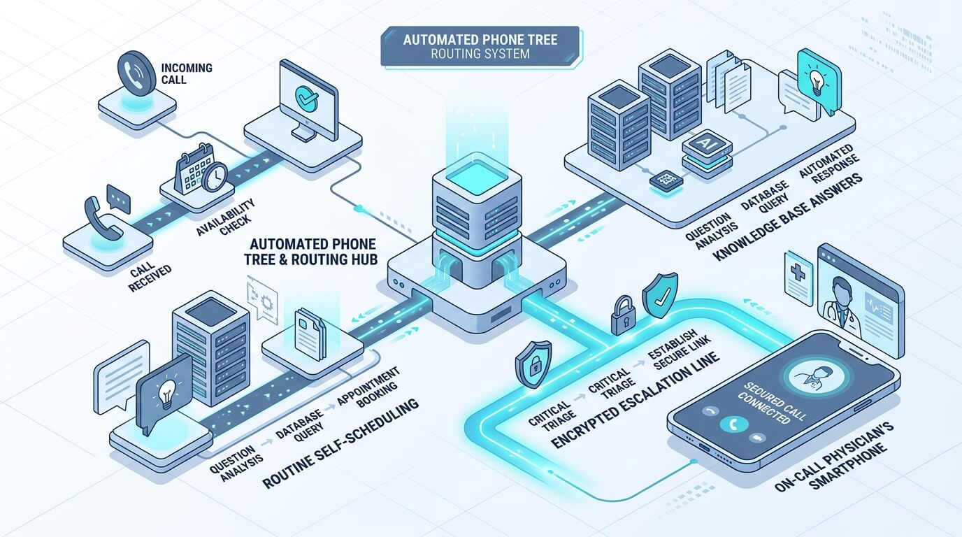 Medical call routing system architecture for after-hours clinic coverage